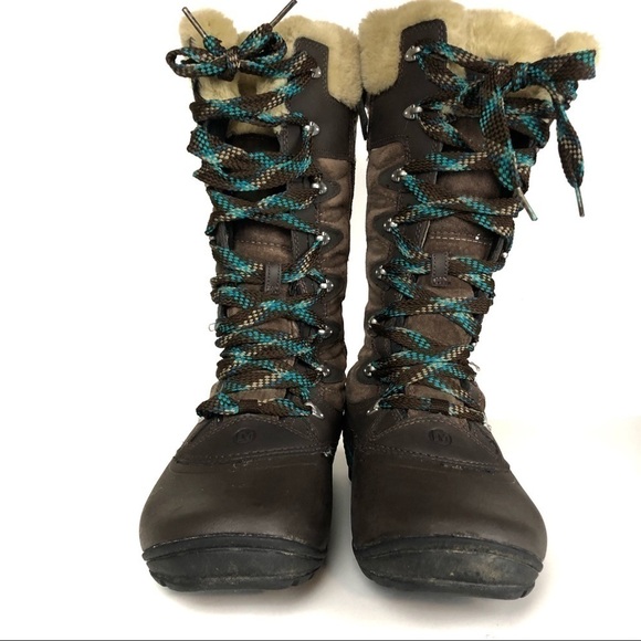 Merrell Women Winterbelle Peak Snow Insulated Waterproof Lace Up Boots Sz 7 - Picture 2 of 9